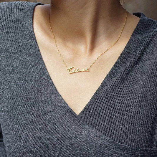 Women's Personalized Name 18k Gold Necklace - P12 Hub Europe
