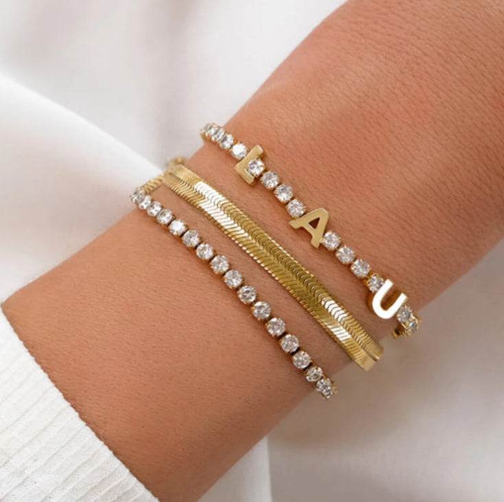 Customized Name Tennis Bracelet Personalization - P12 Hub Europe