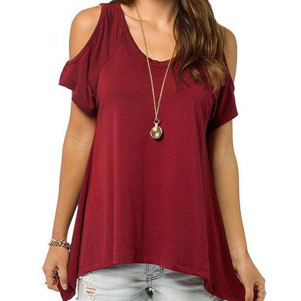 Winter Women's Pure Cotton One Shoulder Short Sleeve - P12 Hub Europe
