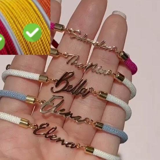 Personalized Colorful Rope Chain Custom Name Bracelet Personalized Adjustable Name Jewelry For Girls - P12 Hub Europe