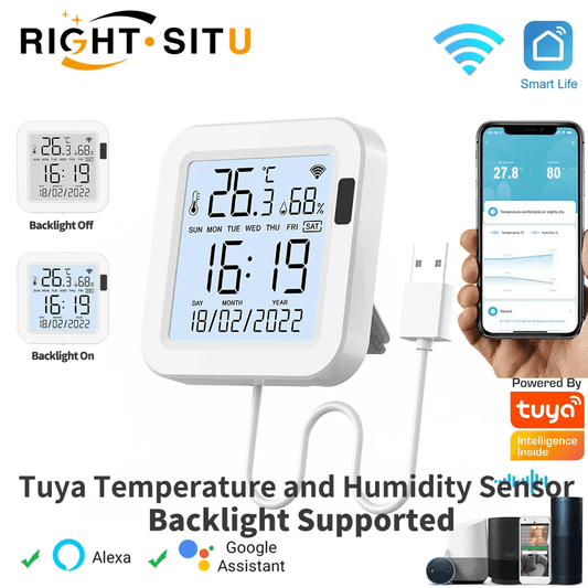 Temperatura Humidity Sensor Works with Alexa & Google - P12 Hub Europe
