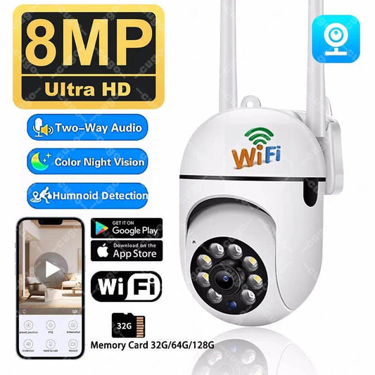 Outdoor Camera 4K WiFi PTZ 360° Auto Track Audio - P12 Hub Europe