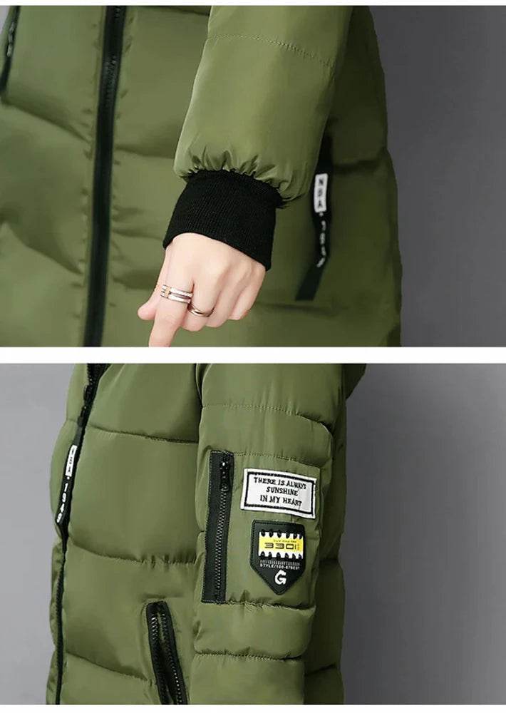 Warm Slim Fur Hooded Parka - P12 Hub Europe
