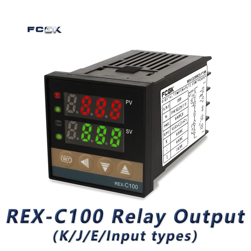 REX-C100 PID Temperature Controller 220v 400 degree Digital thermostat Output 40A SSR K Type Thermocouple