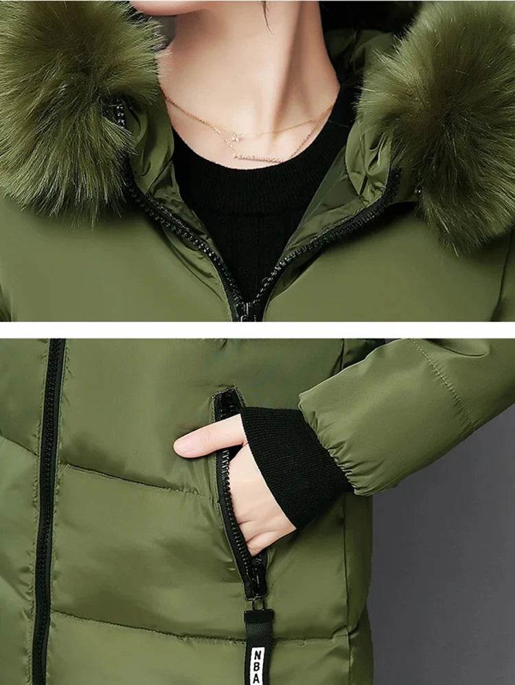 Warm Slim Fur Hooded Parka - P12 Hub Europe