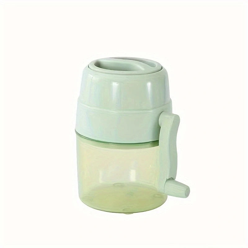 Mini Ice Crusher, Machine Portable Ice Shaver Hand Operated Shaved Ice Milkshake Maker, Premium Manual Hand Crank Operated