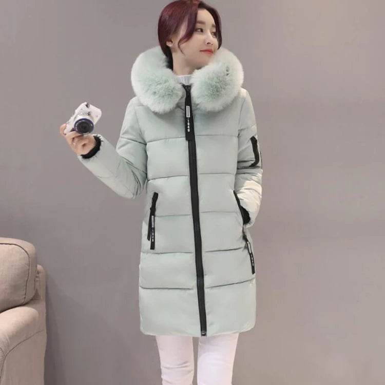 Warm Slim Fur Hooded Parka - P12 Hub Europe