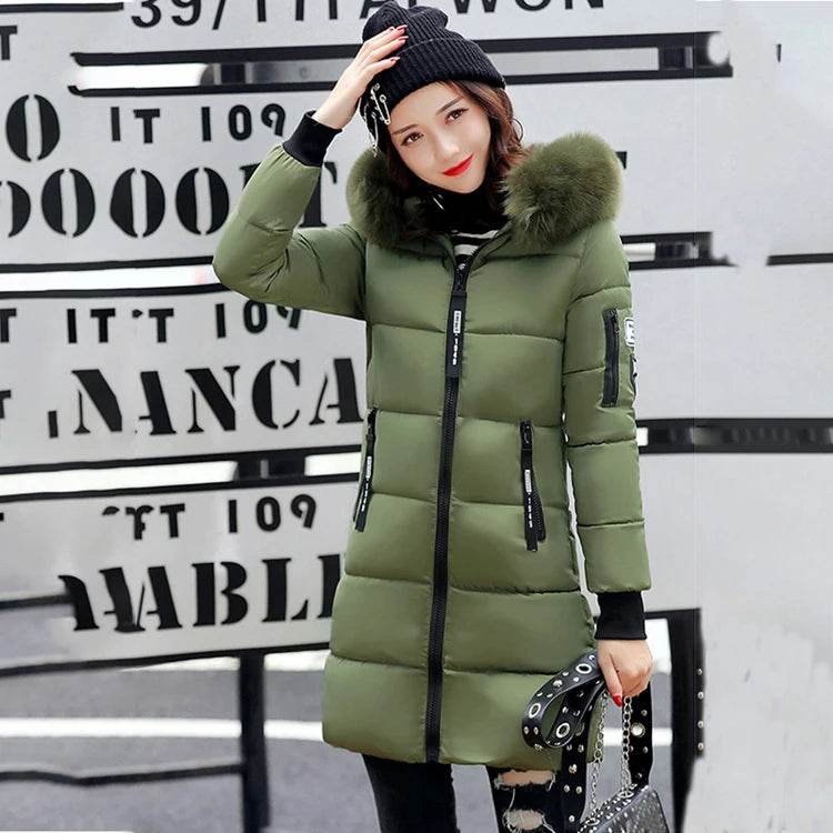 Warm Slim Fur Hooded Parka - P12 Hub Europe