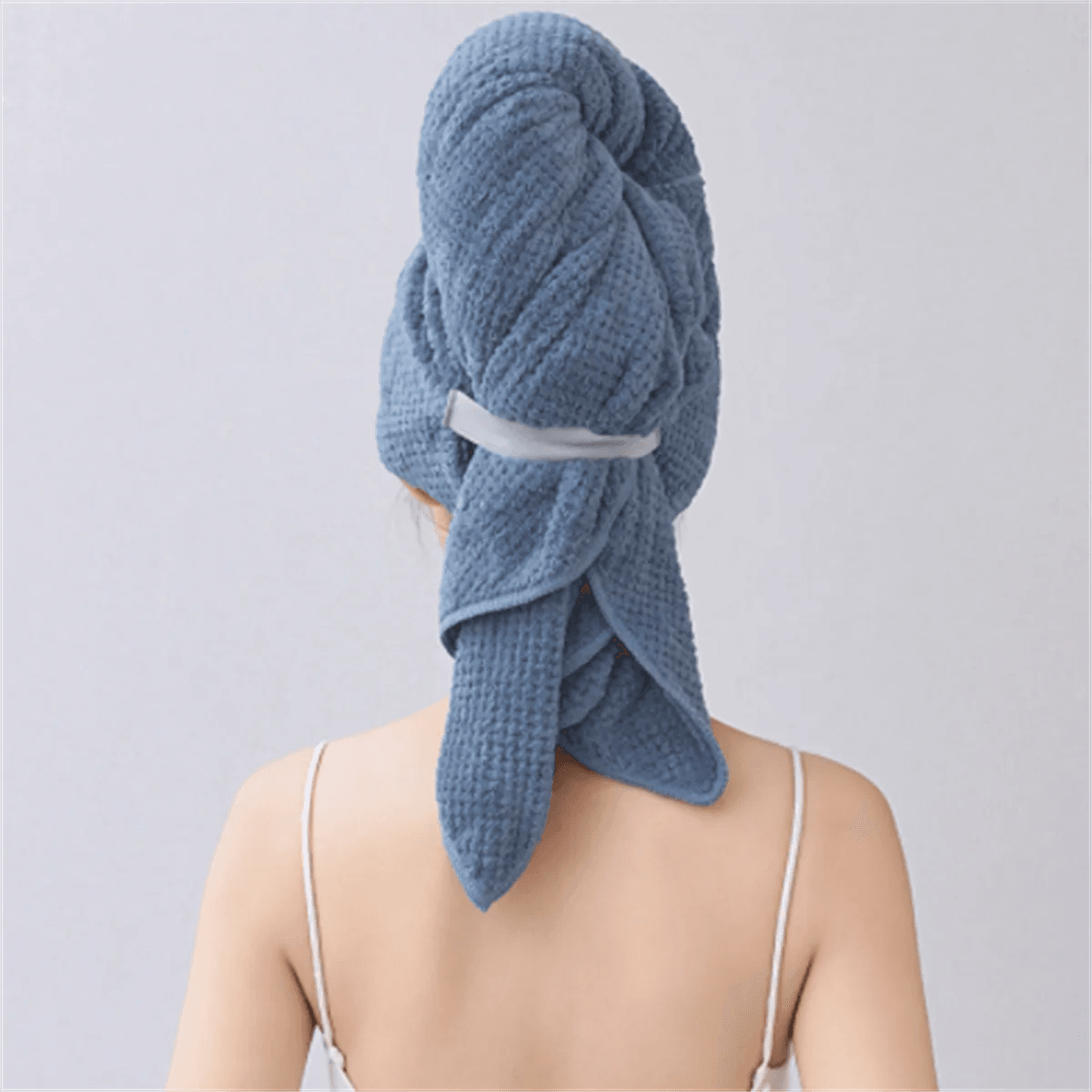 Super Absorbent Elastic Band Head Towel for Women's Hair Drying - Extra Large Microfiber Hair Towel Wrap with Headband - P12 Hub Europe