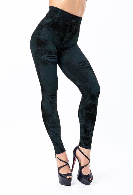 Women's Sexy Denim Look Leggings - P12 Hub Europe