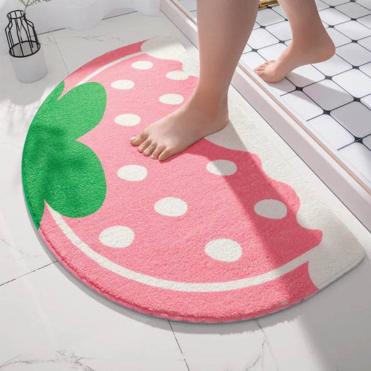 Soft Floor Mats Small Fresh Text Flowers Rugs Home Entrance Carpet Bedroom Toilet Bathroom Door Absorbent Non-Slip Foot Pad - P12 Hub Europe