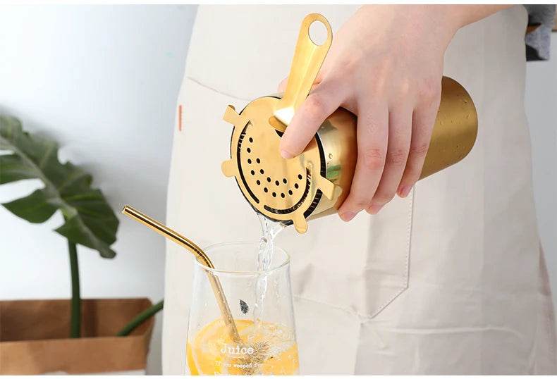 1-8PCS 750Ml Stainless Steel Bar Cocktail Shaker Set Bartender Tools Moijto Muddler Wine Bottle Stopper Cocktail Boston Barware - P12 Hub Europe