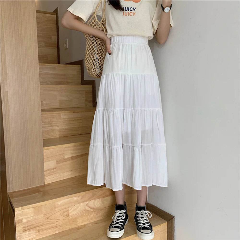 Women's Patchwork Chiffon Long Skirt - P12 Hub Europe
