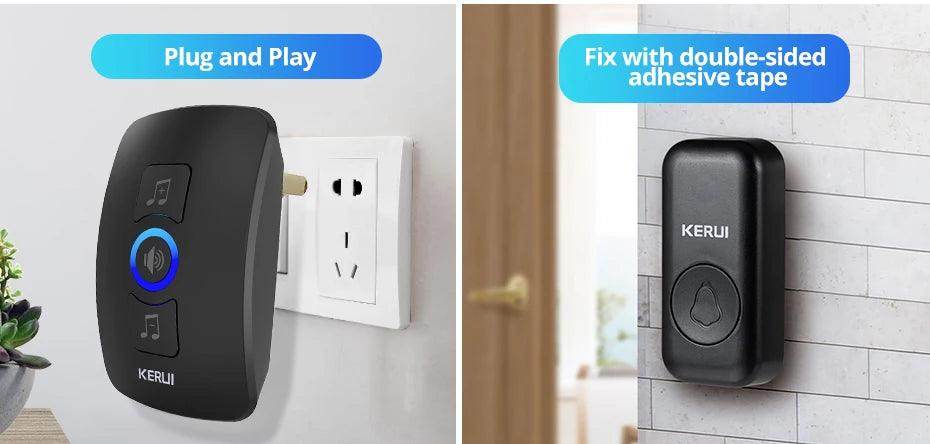 Doorbell Wireless | 60 Tunes, 500ft, IP55/IP66, LED Flash - P12 Hub Europe