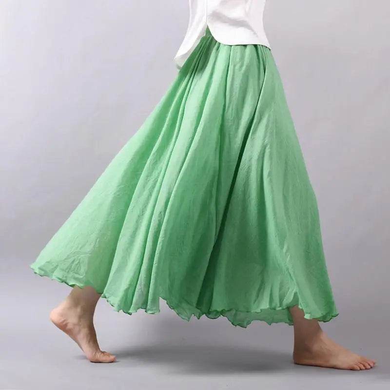 Women's Elegant Linen Maxi Skirt - P12 Hub Europe