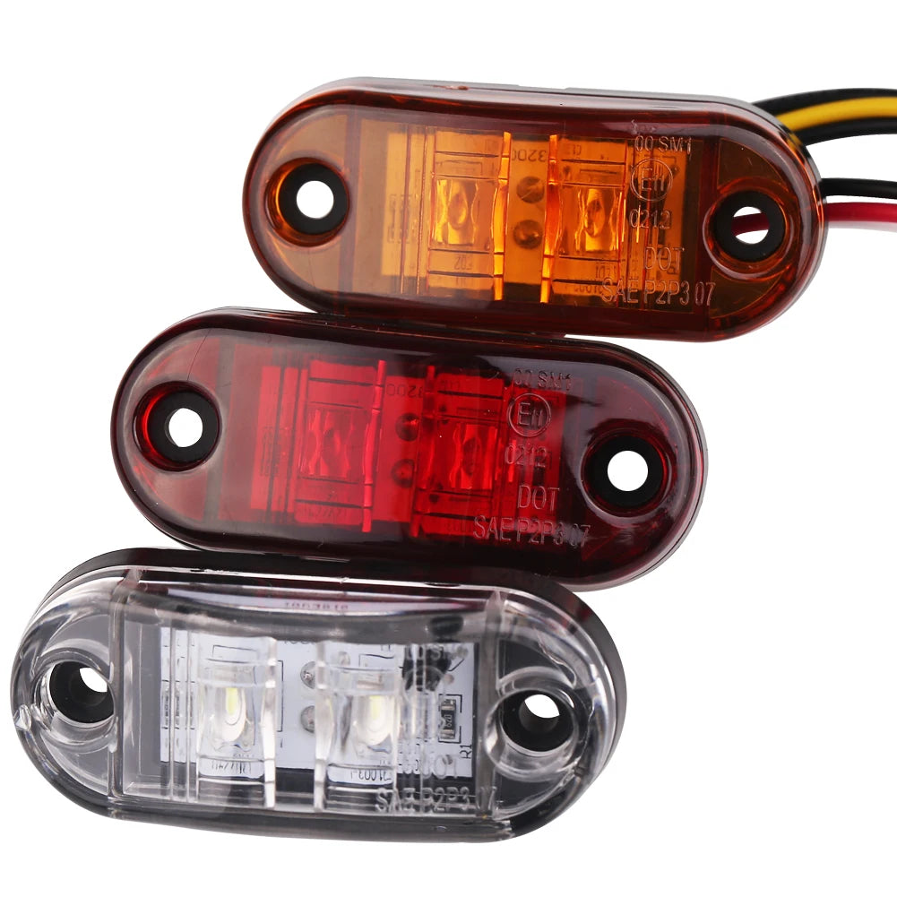 LED Trailer Truck Width Lamp Clearance Side Marker Light 12V 24V Submersible Clearance Lamp Turck Side Light Car Styling