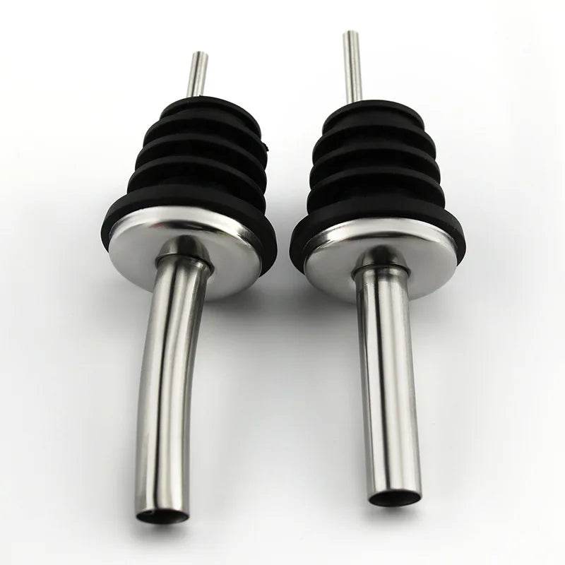 1PC Stainless Steel Oil Bottle Spout Pourer/Mouth with Stopper Flask Dry Red Wine Pot Bottle Cork Plug Olive Pourer Dispenser - P12 Hub Europe