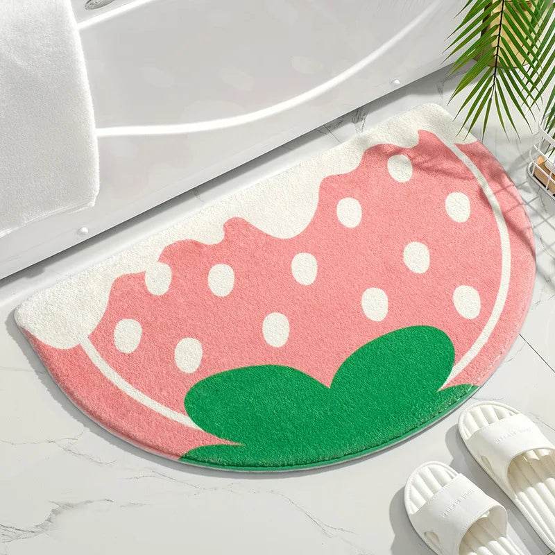 Soft Floor Mats Small Fresh Text Flowers Rugs Home Entrance Carpet Bedroom Toilet Bathroom Door Absorbent Non-Slip Foot Pad - P12 Hub Europe