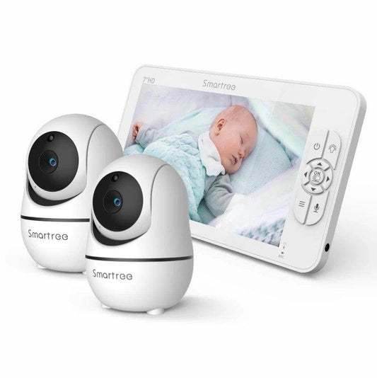 Baby Monitor 1080P Split Screen 2 Cameras, No WiFi, 4000mAh - P12 Hub Europe