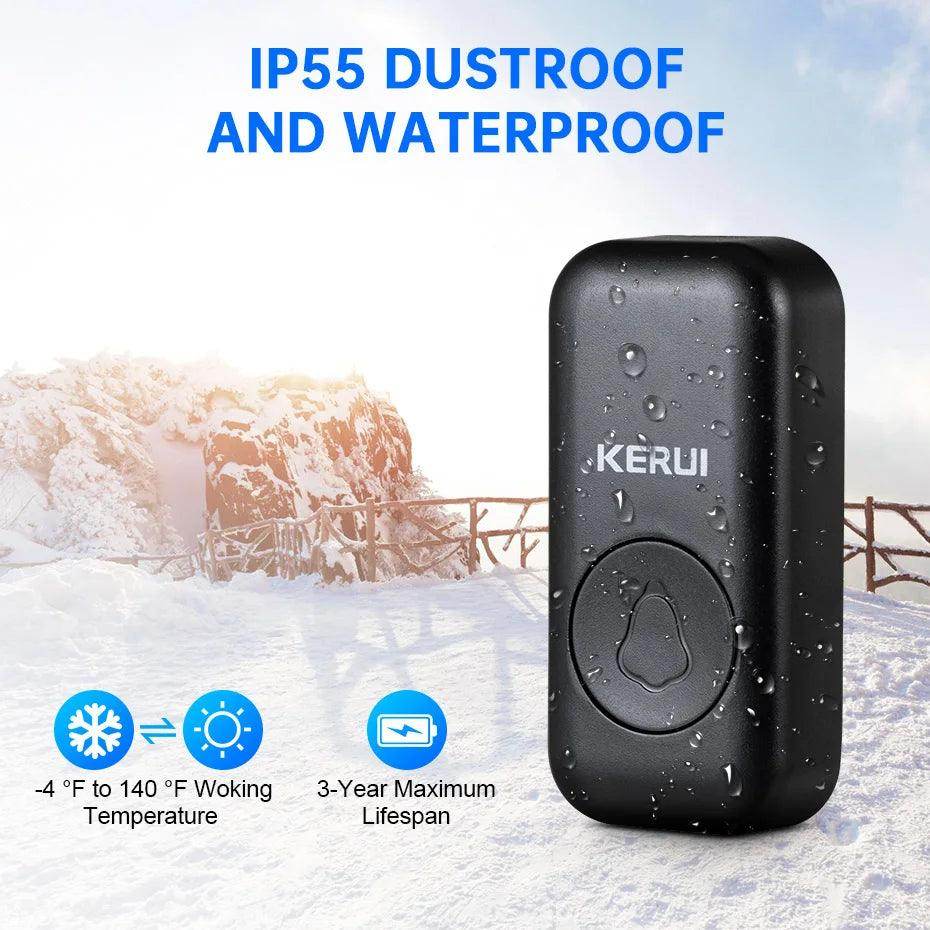 Doorbell Wireless | 60 Tunes, 500ft, IP55/IP66, LED Flash - P12 Hub Europe