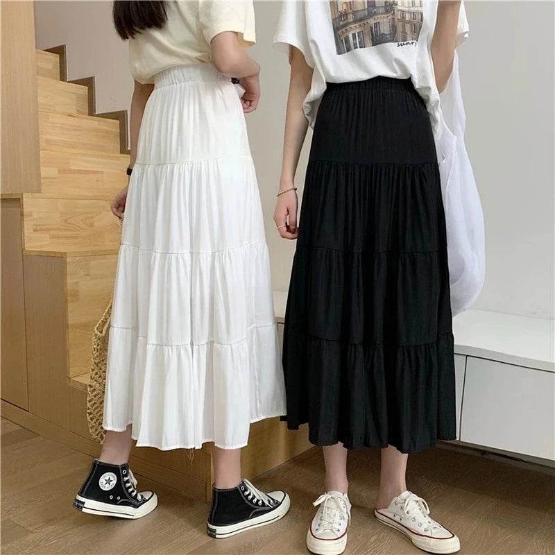 Women's Patchwork Chiffon Long Skirt - P12 Hub Europe