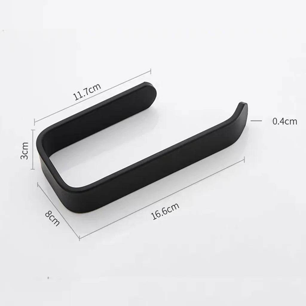Acrylic Toilet Paper Holder Tissue Rack Wall Mounted Bathroom Kitchen Roll Holder Paper Tissue Rack Hook Modern Black Hanger - P12 Hub Europe
