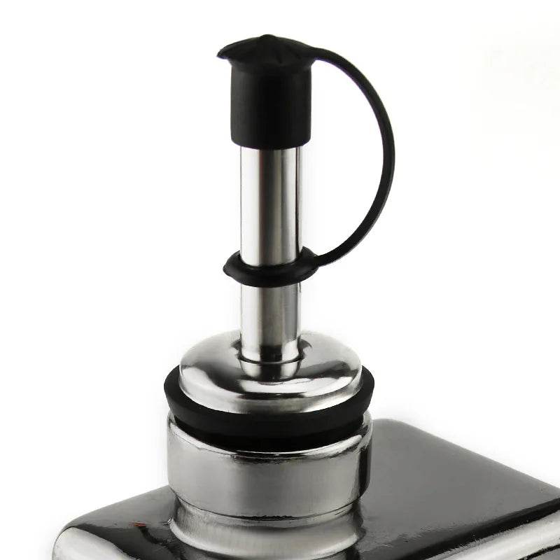 1PC Stainless Steel Oil Bottle Spout Pourer/Mouth with Stopper Flask Dry Red Wine Pot Bottle Cork Plug Olive Pourer Dispenser - P12 Hub Europe