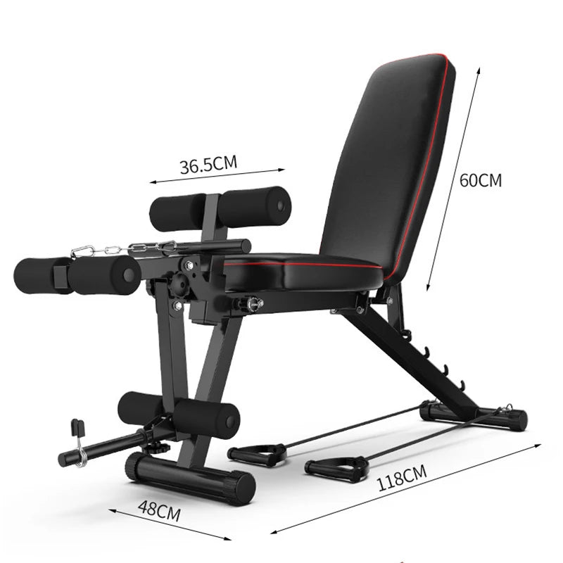 Multi-Position Comfortable Professional Dumbbell Bench Fordable Sit Up Bench Chair Exercise Fitness Training Equipment
