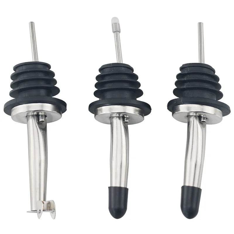 1PC Stainless Steel Oil Bottle Spout Pourer/Mouth with Stopper Flask Dry Red Wine Pot Bottle Cork Plug Olive Pourer Dispenser - P12 Hub Europe