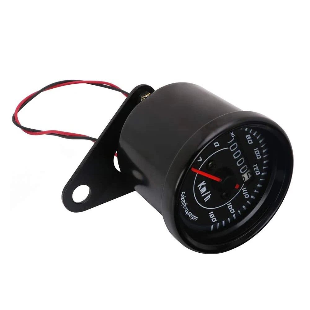 Universal Motorcycle Speedometer Double Color LED Light Odometer Speed Meter Gauge Mile For Cafe Racer Motorbike