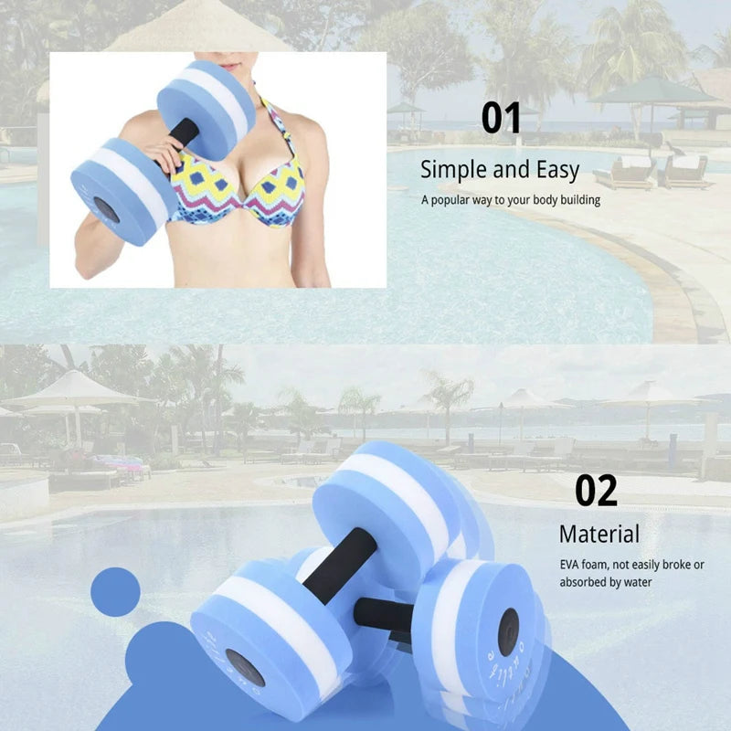 EVA Floating Dumbbells for Men and Women, Pool Exercise, Summer Water Swimming, Support Dumb, Yoga, Outdoor Sports Goods, 1Pc