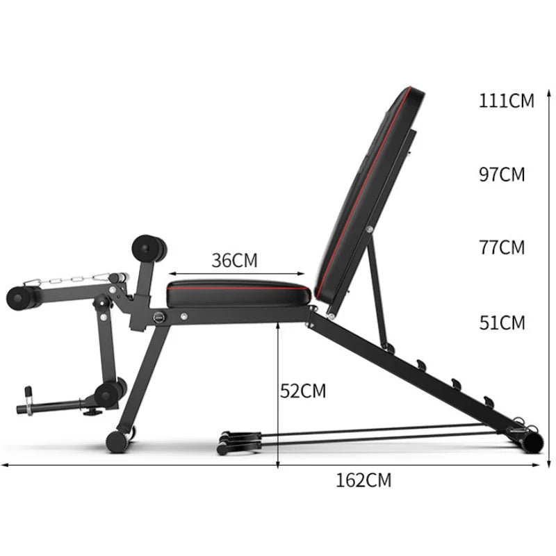 Multi-Position Comfortable Professional Dumbbell Bench Fordable Sit Up Bench Chair Exercise Fitness Training Equipment