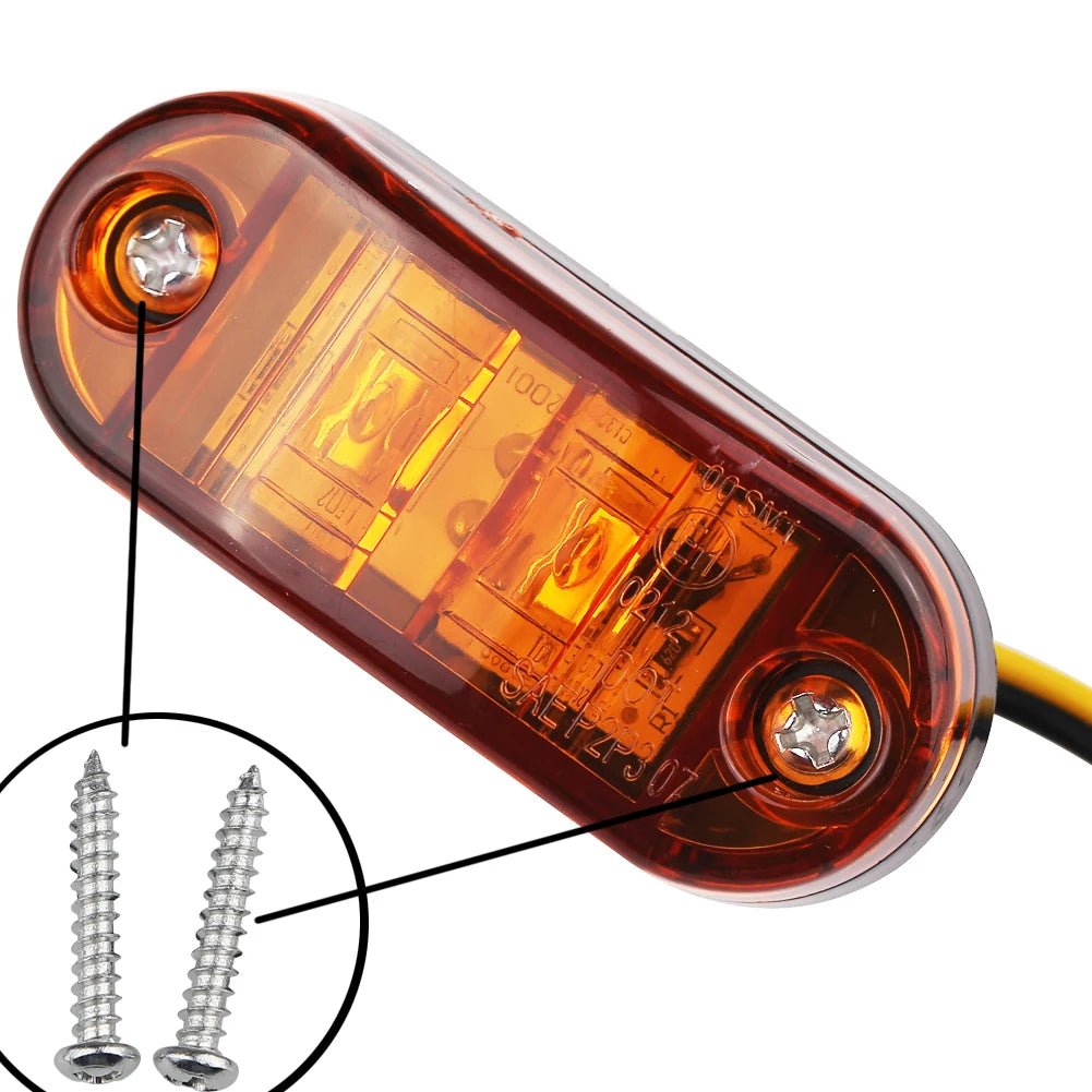 LED Trailer Truck Width Lamp Clearance Side Marker Light 12V 24V Submersible Clearance Lamp Turck Side Light Car Styling