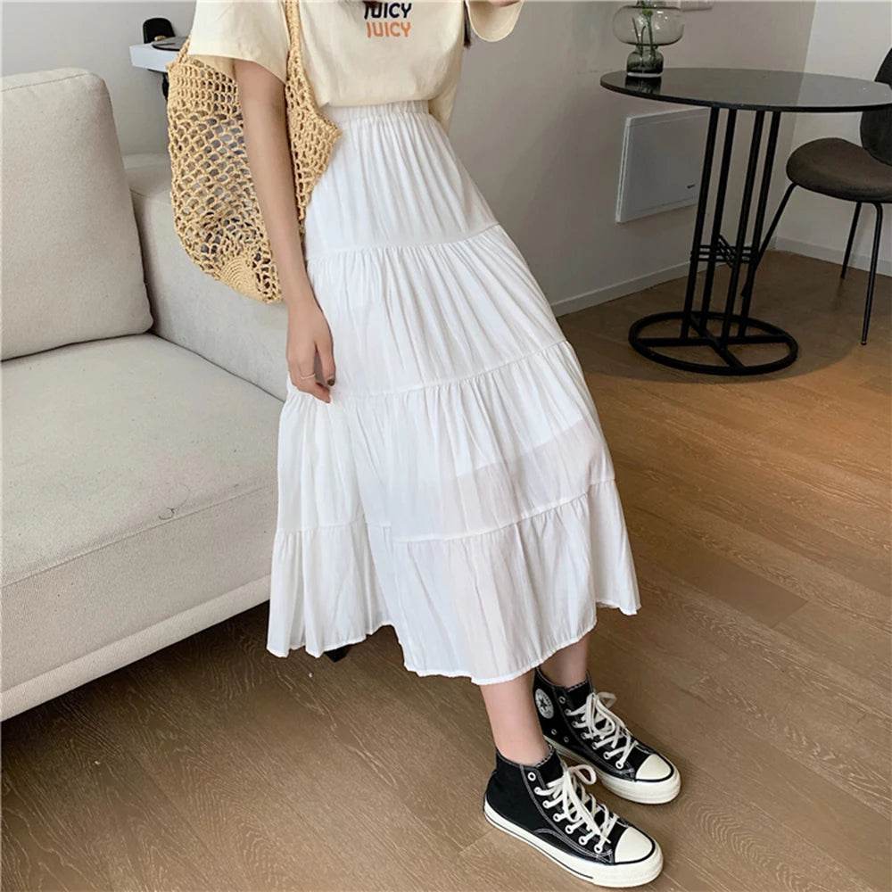 Women's Patchwork Chiffon Long Skirt - P12 Hub Europe