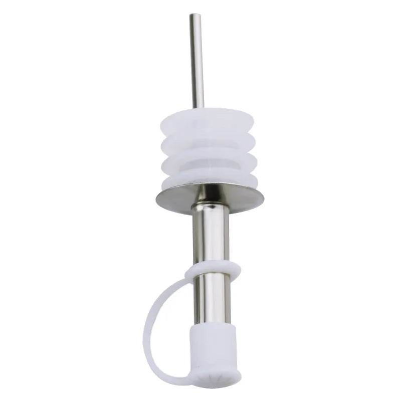 1PC Stainless Steel Oil Bottle Spout Pourer/Mouth with Stopper Flask Dry Red Wine Pot Bottle Cork Plug Olive Pourer Dispenser - P12 Hub Europe