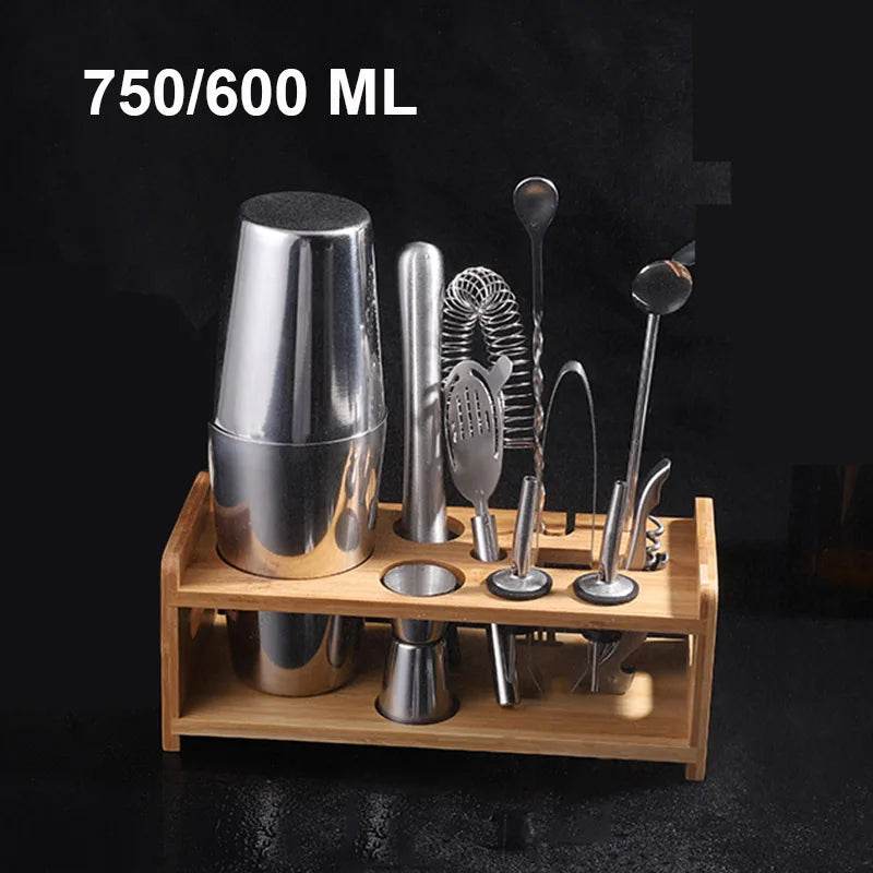1/6/9/11pcs Boston Shaker Professional Stainless Steel Bartender Wine Cup Cocktail Mixer Martini Cocktail Shaker Bar Set - P12 Hub Europe