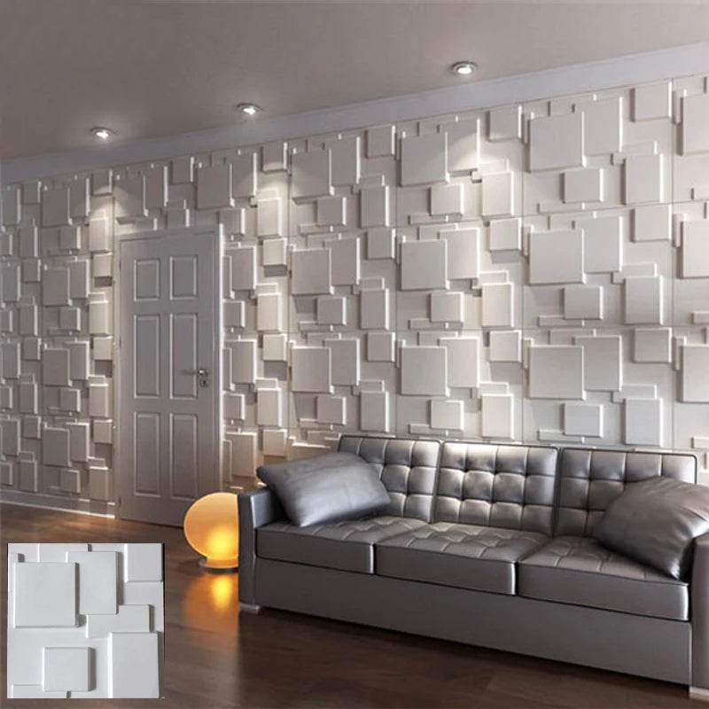 30x30cm 3D three-dimensional wall sticker decorative living room wallpaper mural waterproof 3D wall panel mold bathroom kitchen - P12 Hub Europe