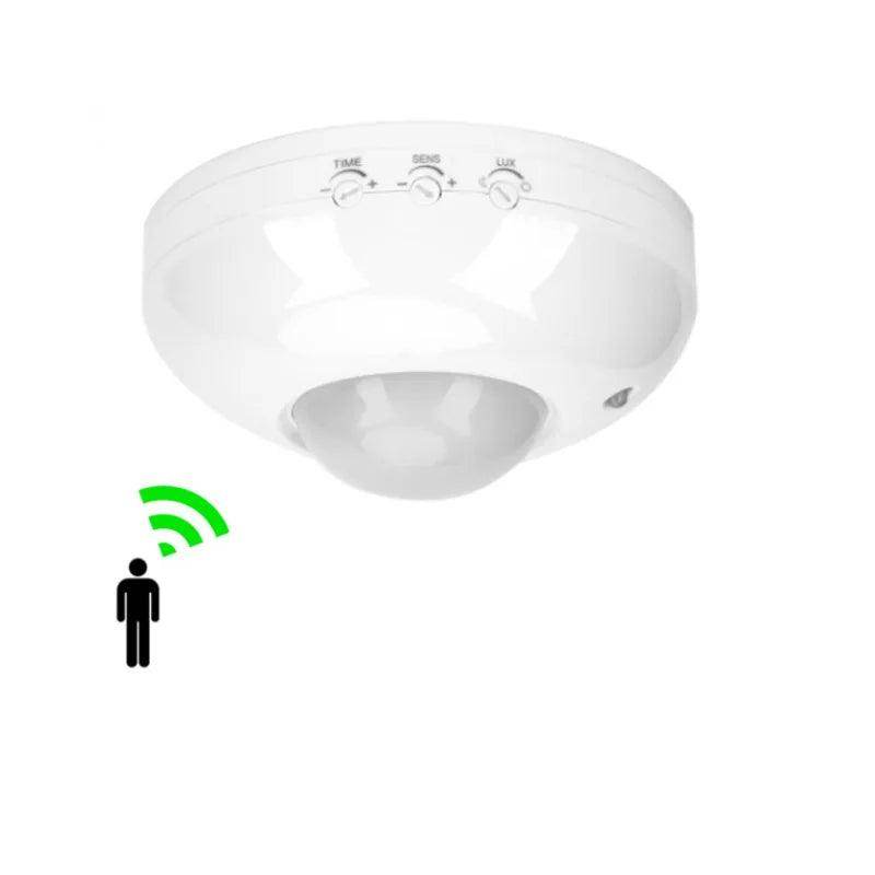 360°Sensor, 110-220V PIR Detector | Adjustable Time & LUX - P12 Hub Europe