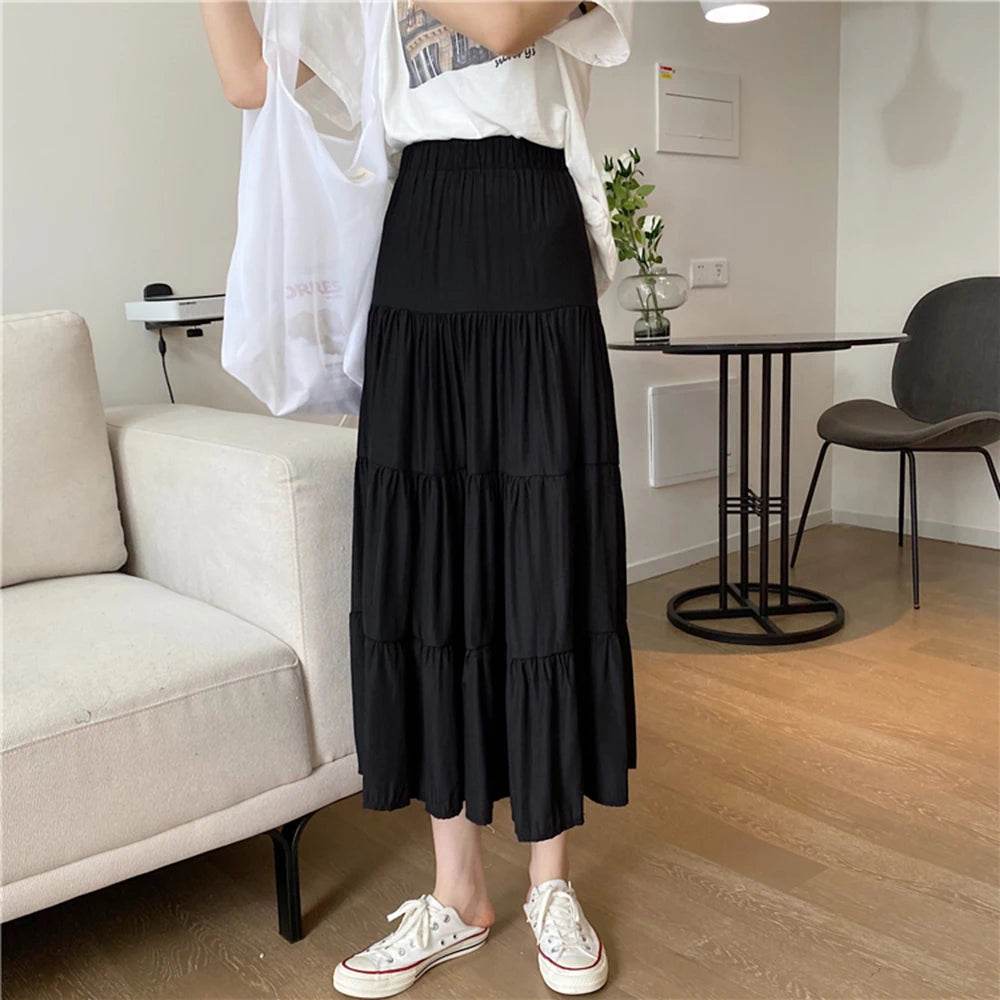 Women's Patchwork Chiffon Long Skirt - P12 Hub Europe