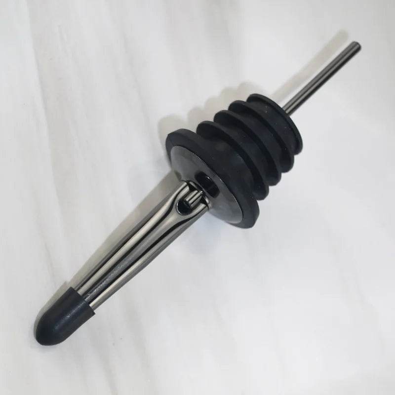 1PC Stainless Steel Oil Bottle Spout Pourer/Mouth with Stopper Flask Dry Red Wine Pot Bottle Cork Plug Olive Pourer Dispenser - P12 Hub Europe