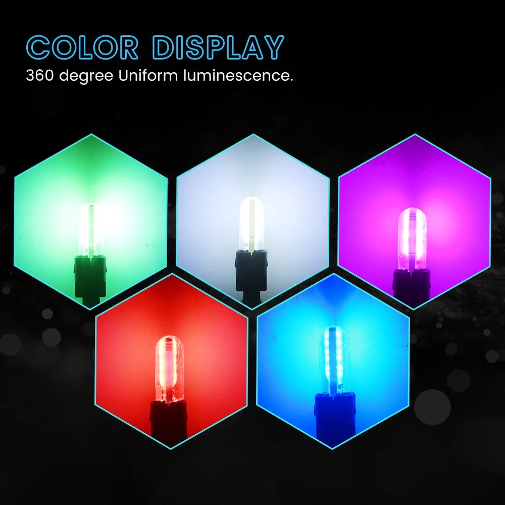 Silicone Gel COB LED Car Light 12V T10 W5W Wedge Side Parking Reading Bulb Signal Lamp Clearance Light