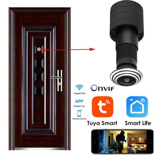 Peephole Camera WiFi Works with Alexa and Google ONVIF, Audio, 1.66mm - P12 Hub Europe