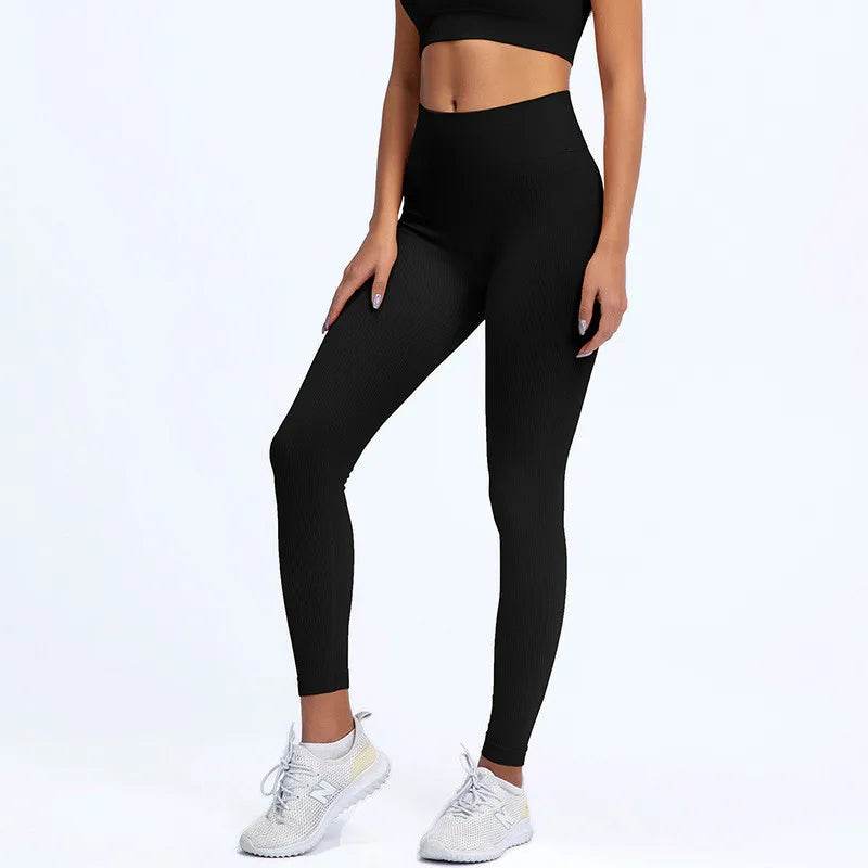 Women's Seamless Ribbed Yoga Leggings - P12 Hub Europe