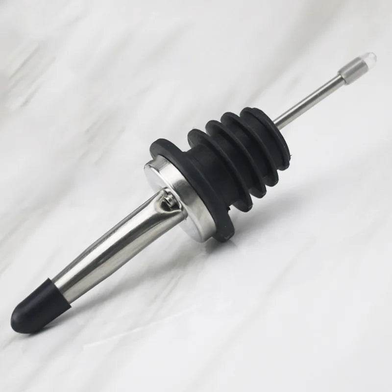 1PC Stainless Steel Oil Bottle Spout Pourer/Mouth with Stopper Flask Dry Red Wine Pot Bottle Cork Plug Olive Pourer Dispenser - P12 Hub Europe