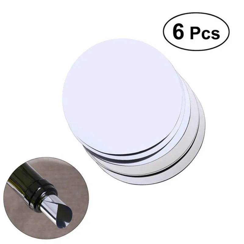 10/20pcs/ Set Silver Aluminum Foil Wine Pourer Disc Foldable Flexible Reusable Mini Drip Stop Pour Spouts Disk - P12 Hub Europe