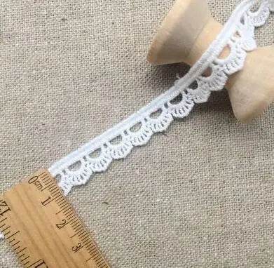 NEW Cotton Embroidered White Beige Flower Lace Fabric Dubai Wide Sewing DIY Trim Applique Ribbon Cord Collar Dress Guipure Decor - P12 Hub Europe