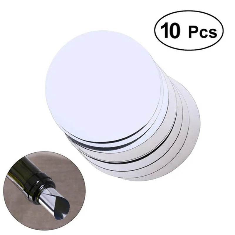 10/20pcs/ Set Silver Aluminum Foil Wine Pourer Disc Foldable Flexible Reusable Mini Drip Stop Pour Spouts Disk - P12 Hub Europe