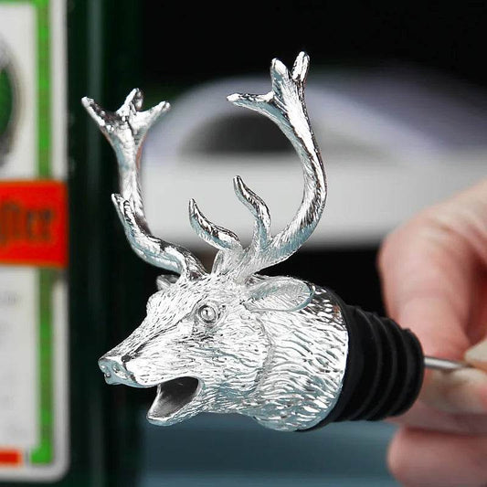 1PC Bar decoration accessories nightclub bar counter accessories red wine pourer zinc alloy rhino lion head wine stopper - P12 Hub Europe