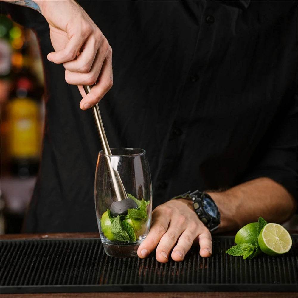 Bar Cocktail Muddler Mojito Stainless Steel Bar Mixer Barware DIY Drink Fruit Muddler Crushed Ice Barware Bar Tool - P12 Hub Europe