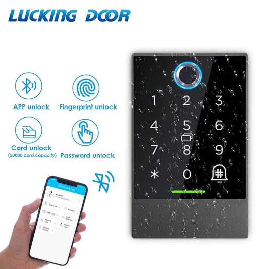 Bluetooth Fingerprint Access Control TTLock App, IP65/66, RFID, Password - P12 Hub Europe